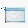 Transparent Nylon Mesh Document & Pencil Bag, A4/A6, Double-Layer Zippered Storage for Students