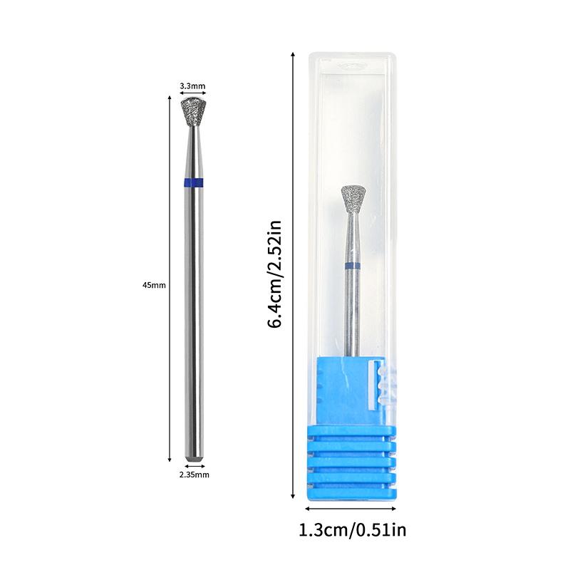 1Pcs Diamond Milling Cutter Bald Nail Drill Bits For Manicure Accessory Drill Bit For Nails Cuticle Remove Tools