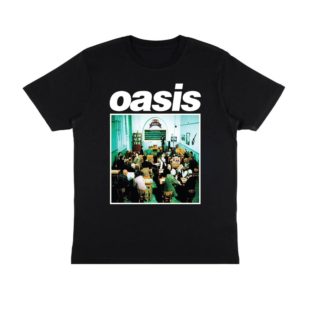 2025 Новая футболка с принтом группы Oasis Y2Y Харадзюку Мужская и женская летняя повседневная спортивная удобная футболка Футболка для серфинга