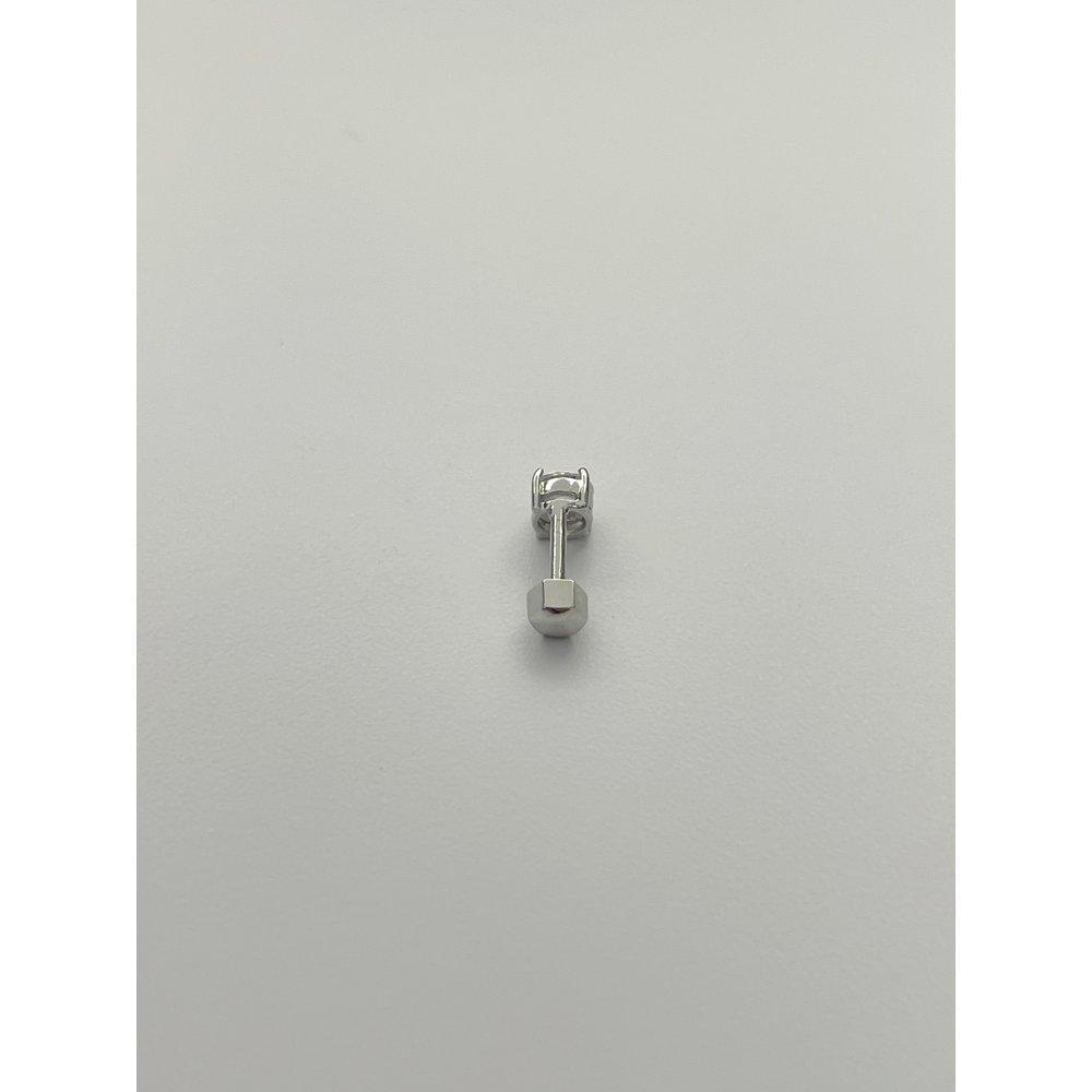 Roseedor Fepr-B-1824W White CZ 0.2Ct 14K Piercing 252300171