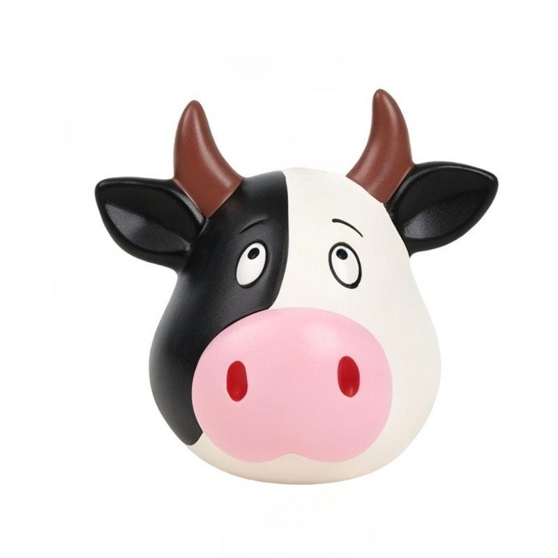 Новый стиль Латексная игрушка для питомцев Утка, Кошка, Корова, Свинья - Игрушка-пищалка для собак, Устойчивая к укусам, Пищащая, для щенков маленьких собак, Очистка зубов при прорезывании