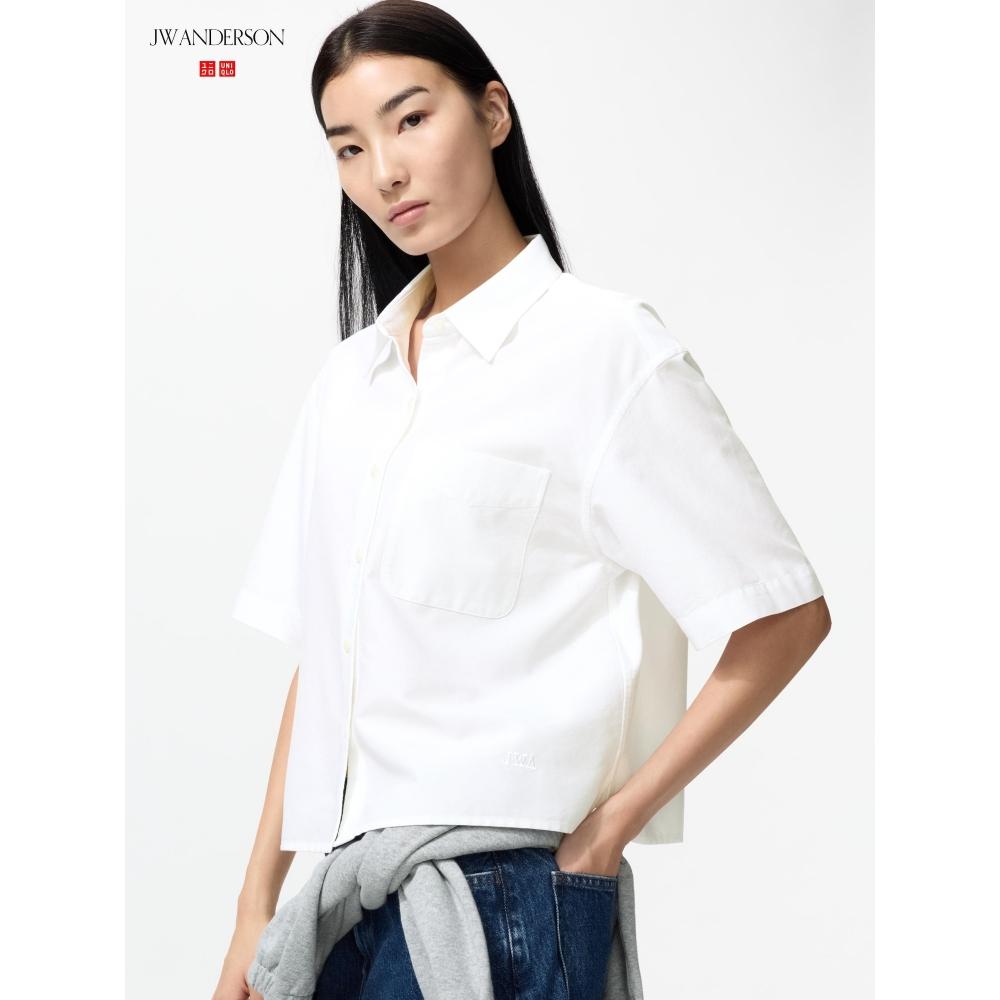 Uniqlo Японская рубашка Оксфорд