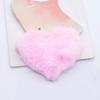 12Pcs 60*50mm Padded Plush Furry Heart Applique DIY Crafts Patches Flatback Scrapbooking Ornament Accessorie