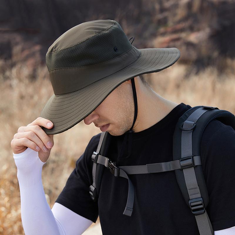 Летние солнцезащитные шляпы с УФ-защитой для женщин и мужчин, дышащая сетчатая шляпа для походов и рыбалки, уличная рыбацкая шапка с широкими полями, мужская панама