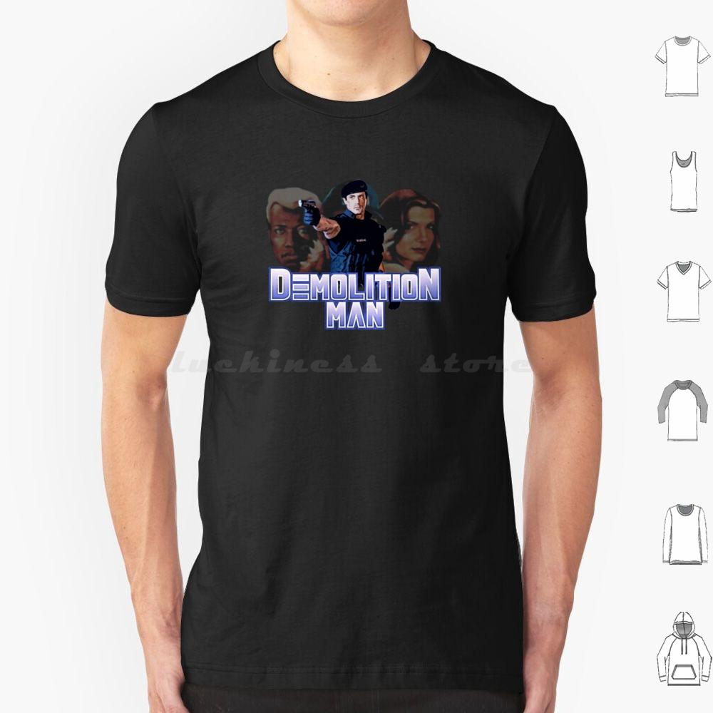 Футболка Demolition Man 6XL Хлопок Крутая Футболка Ракушка Demolition Man Эпичное Рукопожатие Сандра Баллок Уэсли Снайпс Фильмы 80-е 90-е