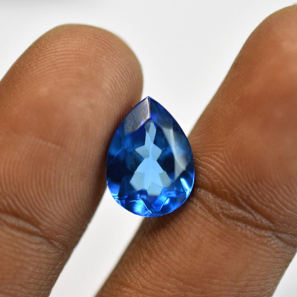 Natural Blue Sapphire Pear Cut 7.10 Ct Gemstone For Jewelry Making