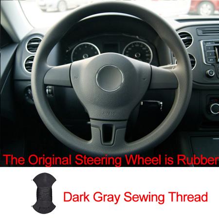 Sewing Car Steering Wheel Cover Volant Funda Volante For Volkswagen VW Gol Tiguan Passat B7 Passat CC Touran Jetta Mk6 Non-slip
