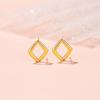 Серьги-гвоздики с геометрическим ромбом, женские, нишевые, дизайн, чувство индивидуальности, корейская версия, пригородные серьги