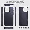 For iPhone 16 Pro Max Case Compatible MagSafe Shockproof TPU+Aramid Fiber Phone Cover Carbon Fiber Texture