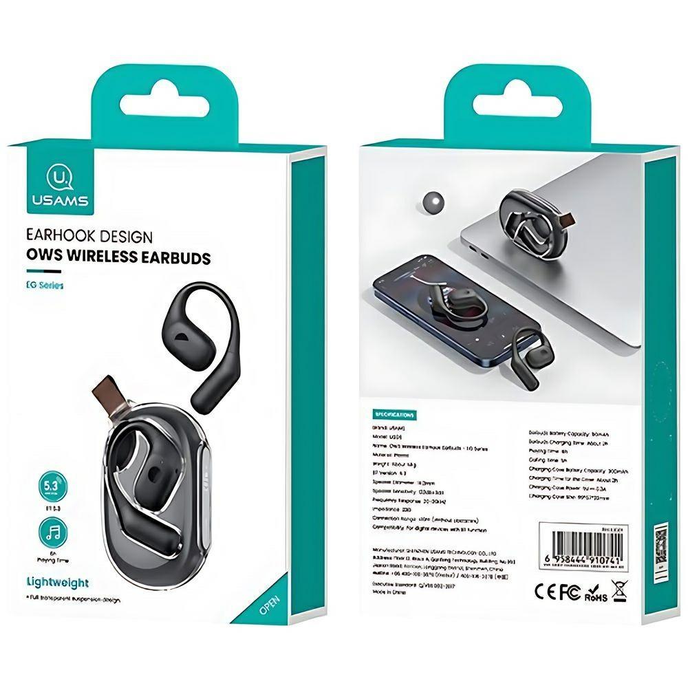 Usams Słuchawki Bluetooth 5.3 G26 Owsbezprzewodowe Czarny/Black Bhuug01