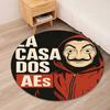 La Casa De Papel Printed Round Rug Carpet Chair Rug Area Rug Entryway Doormats,for Office Chair Living Room Bedroom Kitchen Room.
