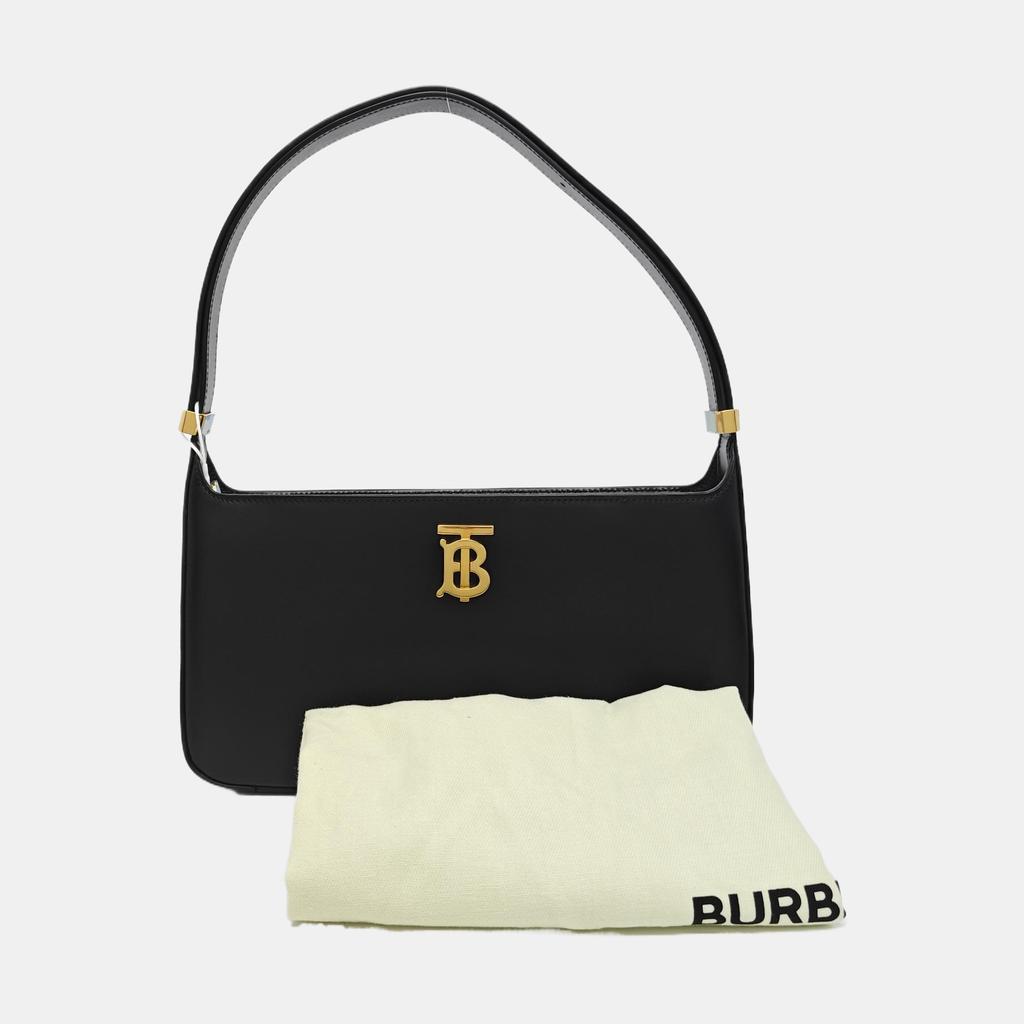[Pre-Owned] TB Metal Logo Leather Adjustable Shoulder Strap Calfskin Underarm Tote Crossbody Shoulder Bag - Excellent #7PGZ9B