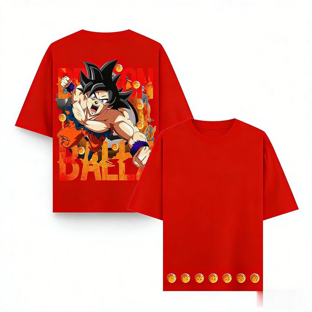 2026 New Summer Dragon Ball 40th Anniversary Son Goku Cotton Anime Printed Tshirt Casual Streetwear Unisex Y2k Ins