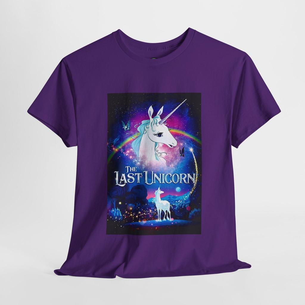 The Last Unicorn Movie Poster Tee Retro Fantasy Anime T-Shirt Unisex Mens Womens