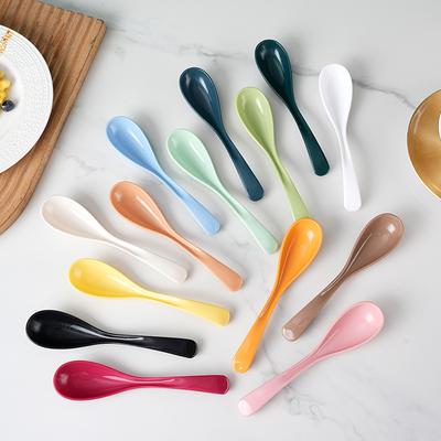 Суповая ложка из полипропилена, Суповая ложка с длинной ручкой, похожая на фарфоровую, Пластиковая ложка для рамена для дома и ресторана, Пластиковая ложка