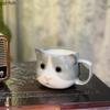 Мультяшная Кошка Чашка Керамическая Кружка Ручная Роспись Кофейная Кружка Парные Стаканы для Воды Офисные Кружки для Послеобеденного Чая Кружки для Завтрака Кружка для Молока
