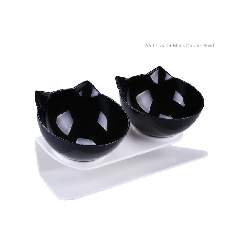 Одинарная/двойная миска с кронштейном и наклонной конструкцией для еды и воды, корма для домашних животных и поилок