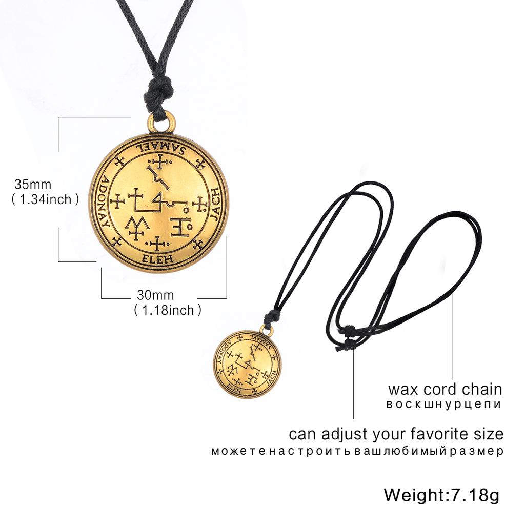 Новое ожерелье-амулет ведьмы, цепочка из нержавеющей стали, ожерелье с подвеской, регулируемая цепочка из вощеного шнура для мужчин, подарочная бижутерия, колье-чокер
