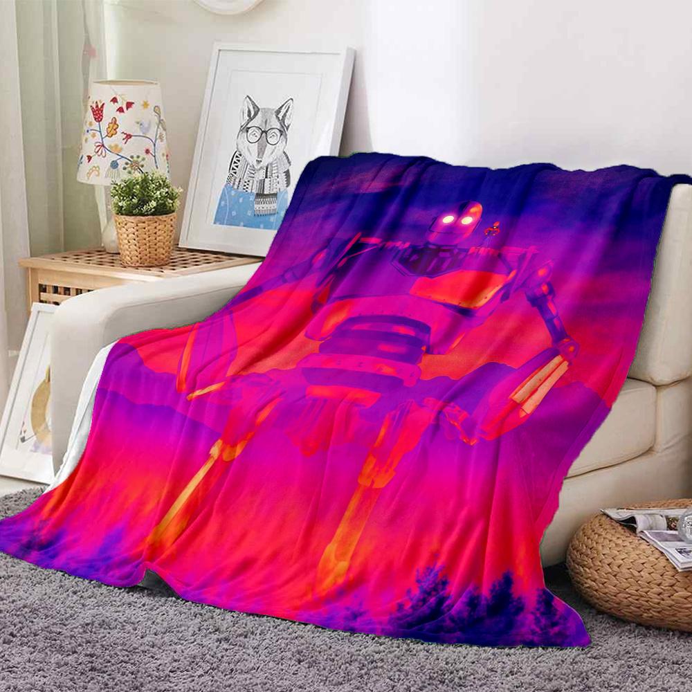 The Iron Giant Flannel Blanket, High quality Comfortable for All Seasons, Home Decor, Warmth and Comfort
