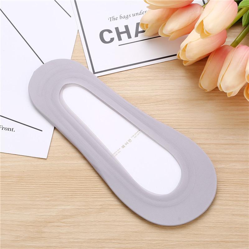 Женские бесшовные носки из ледяного шелка, нескользящие, ультратонкие, с низким вырезом, невидимые, летние