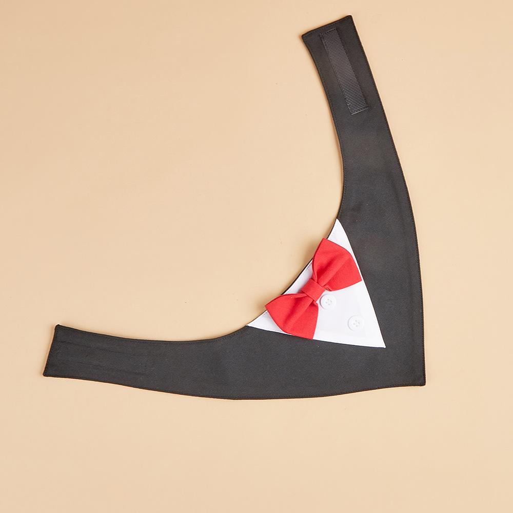Tanpopo Brand Tuxedo Dog Wedding Collar Bow Tie Adjustable Collar Birthday Costume Outfit Cosplay Graduation Party Dress Bandana