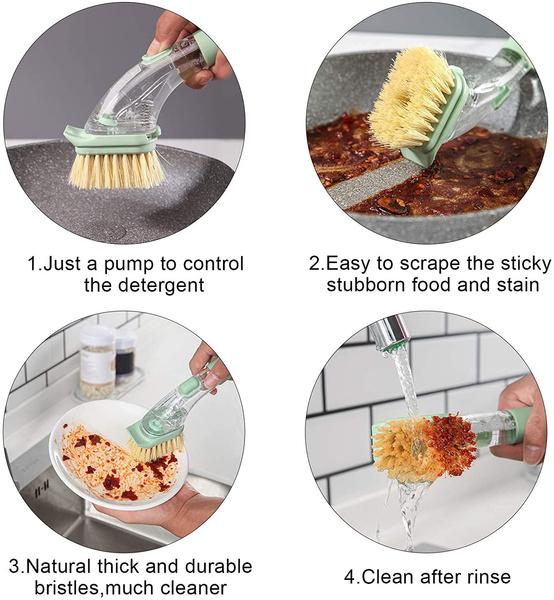 Многофункциональный пресс-очиститель для домашней кухни Одна щетка не повреждает кастрюлю и грязные руки Кухонная щетка Артефакт для кастрюли
