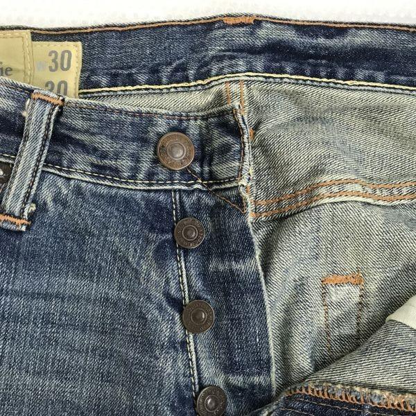 Abercrombie & Fitch Distressed Denim Jeans Blue Size W30 L30 Inseam 81cm(USED)