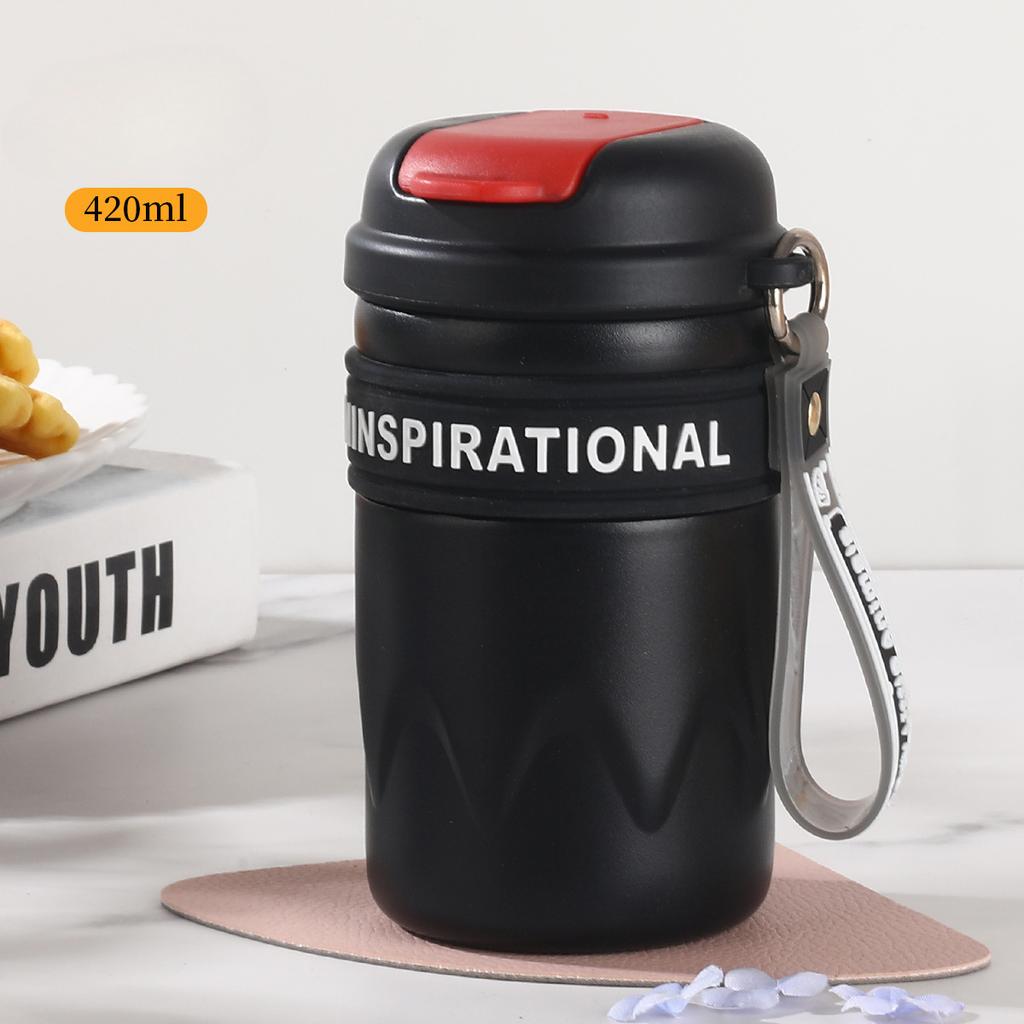 Новая портативная кофейная чашка из нержавеющей стали 316 с высококачественной студенческой портативной чашкой-термосом со стаканом воды.