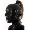 SM Dome Mask Rubber Bondage Zipper Sexy Costume Cosplay Eye Makeup Bra SM Restraint Bondage Mask Sexy Costume Cosplay Removable Blindfold Mouth