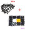 150 Pcs Plastic Mixed Size Car Door Panels Bumper Clip +50 Pcs Fastener Tie Wrap