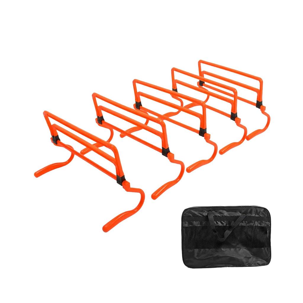 5x Sports Agility Hurdles Adjustable Foldable Improves Coordination Practice