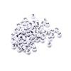 White Round Beads with Black Letters - 26-Letter Set for DIY Necklace & Phone Chain Accessories