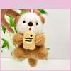 Otter Holding Cute Fish Keychain Soft Plush Toy For Car Keys And Accessories Bag