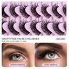 10 Pairs False Eyelashes Russian Strip Lashes Extension Faux Cils Naturel Eyelash Extension D Curl Strip Lashes Makeup Beauty  Magnetic Eyelashes