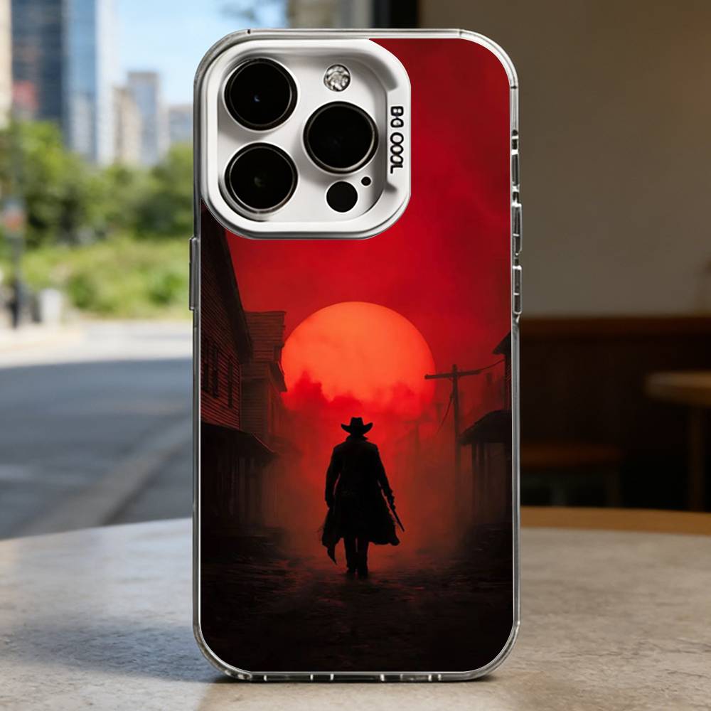 Красный Жесткий Чехол для Телефона Red D-Dead R-Redemption для IPhone 16 15 14 13 12 11 Pro Max Plus16E X XR XS Max ударопрочный Полное Покрытие