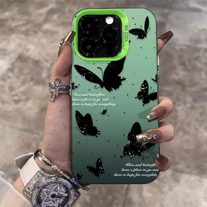 Чехол для iPhone 'Порхающие бабочки': Совместимо с iPhone 13 Pro Max, 14, 15, 16 Pro, 17 - Защита от падений