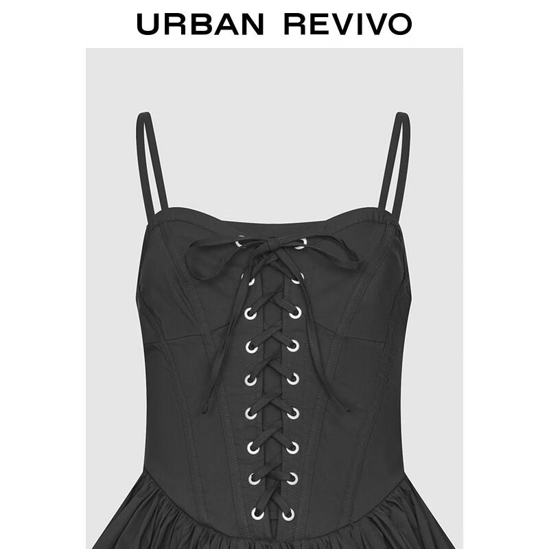 UR Женское модное мини-платье на бретельках с бантом