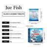 Shower Door Glass Cleaner Tablet Powerful Descaler Removes Hard Water Residue from Bathroom Mirror and Window Surfaces