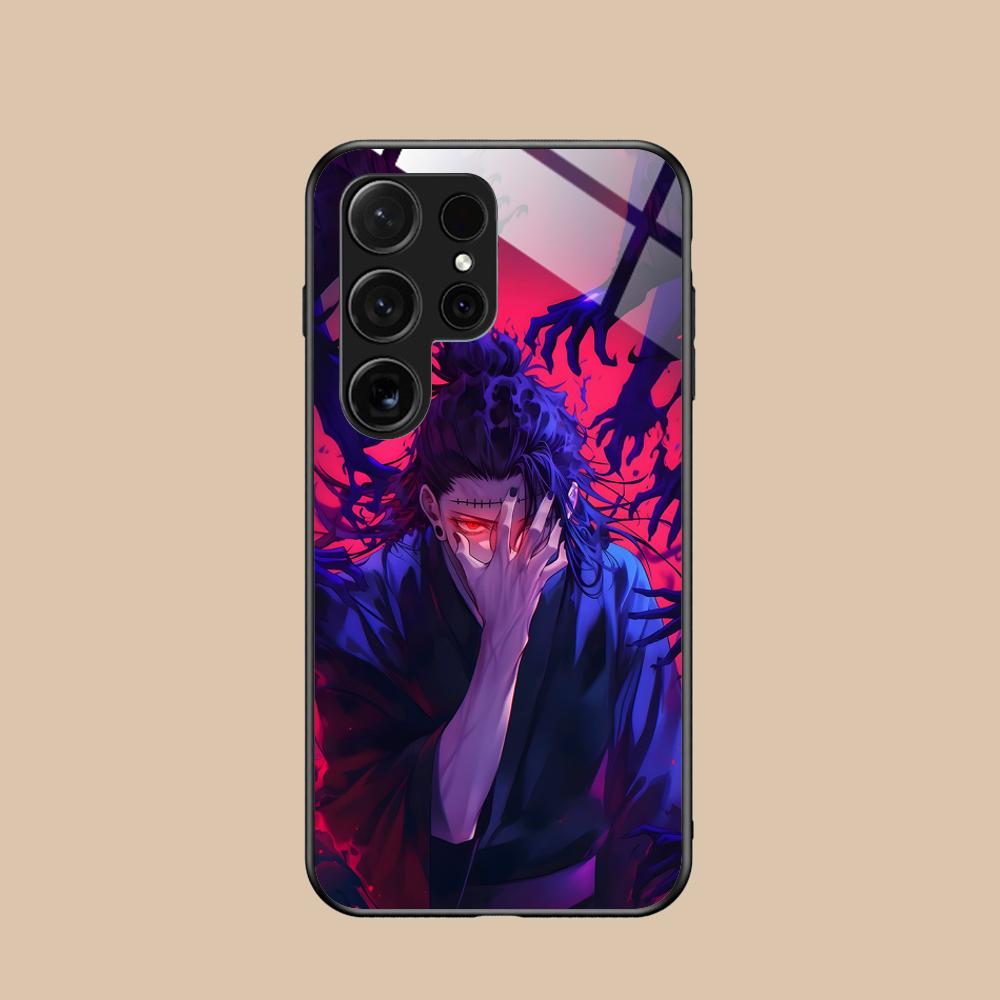 Чехол для телефона Jujutsu Kaisen Geto Suguru для Samsung Galaxy A56 55 54 53 52 51 36 35 34 23 16 15 5G Стеклянный Цветной Чехол Роскошный