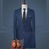 Men's Fashion Business Casual Solid Color Suits - European & American Two-Piece Set, Single Delivery
