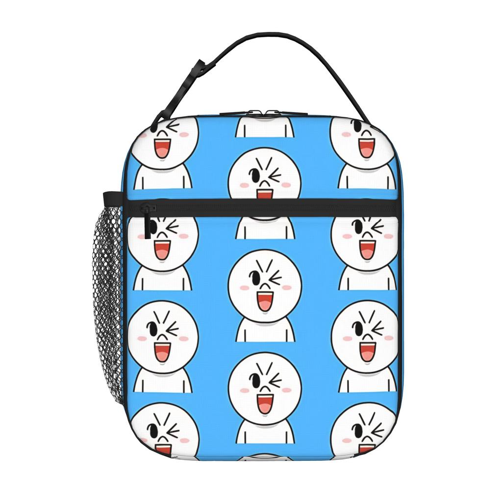 1 Piece Portable Lunch Container casual cute Zipper Closure Durable Pocket Brown Bear For Lunch Box Bag