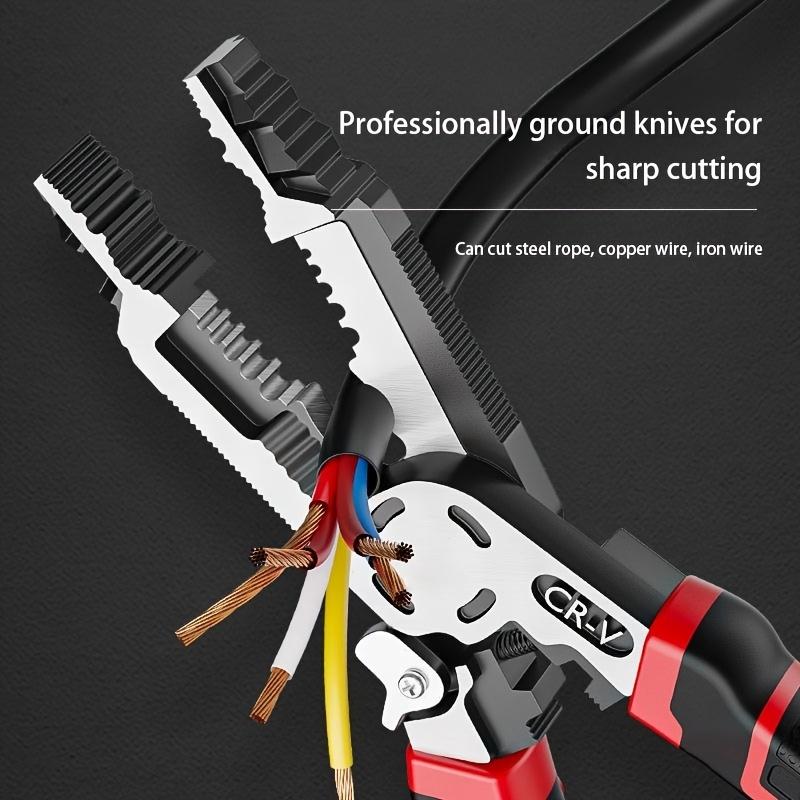 Многофункциональные плоскогубцы промышленного класса, острые стальные закаленные лезвия, подходят для обслуживания механического и электрического оборудования, промышленного ремонта.