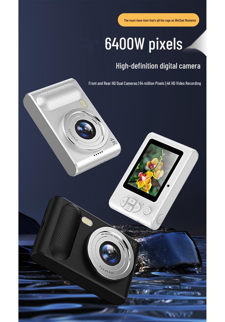 100MP Dual CCD Retro Student Card Camera - Uploadable & Portable