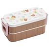 Bento Box 600ml Antibacterial 2 Tiers for Women Korilakkuma & Kogma Made In Japan YZW3AG-A