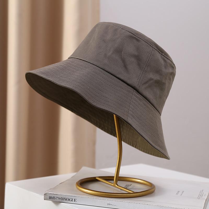 Весенне-летняя женская рыбацкая шляпа, модная однотонная хлопковая панама, уличная повседневная солнцезащитная шляпа с солнцезащитным козырьком