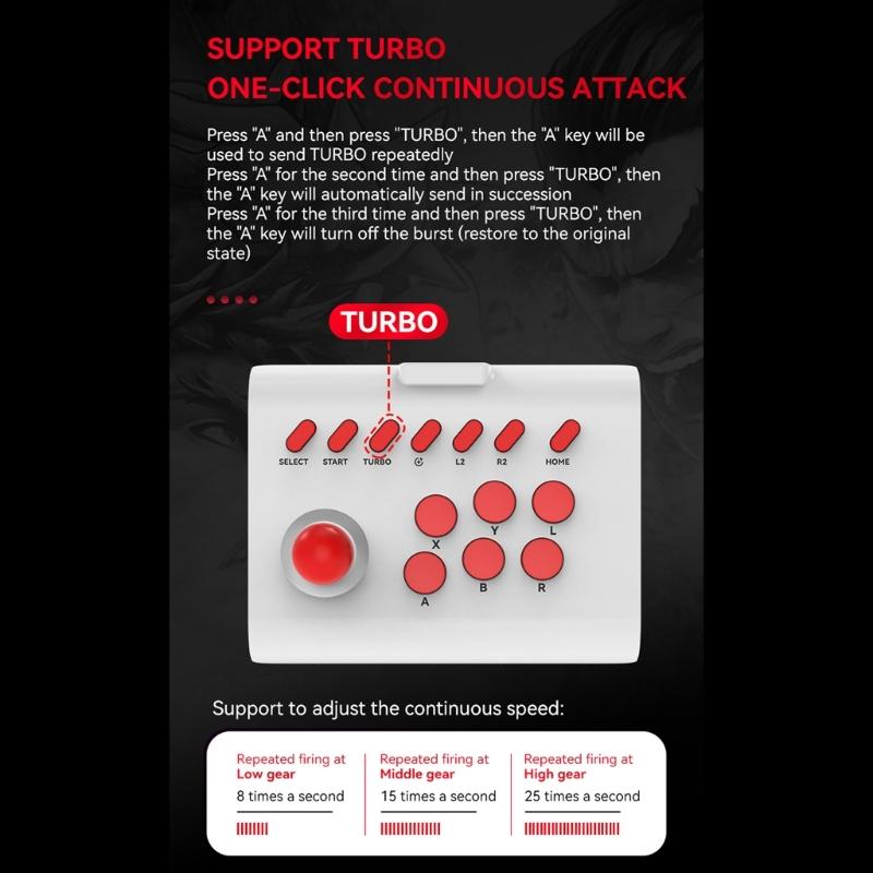 Игровой джойстик Проводной-Совместимый с Bluetooth/2.4G Подключение Аркадная игровая консоль Рокер для