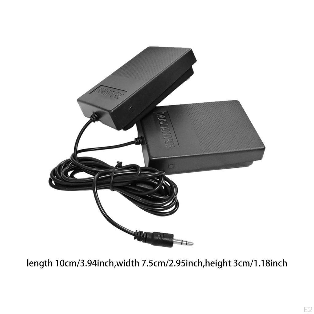 Электронная педаль для барабана Черная Штекер 3,5 мм Компактный ножной переключатель Аксессуар для синтезаторов