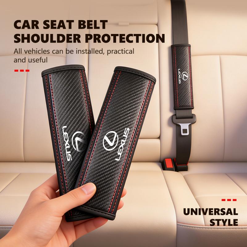 Car Seat Belt Cover Shoulder Strap Pad Auto Accessories For Lexus RX350 IS250 IS200 GS300 LX570 RC350 UX250h ES350FP2