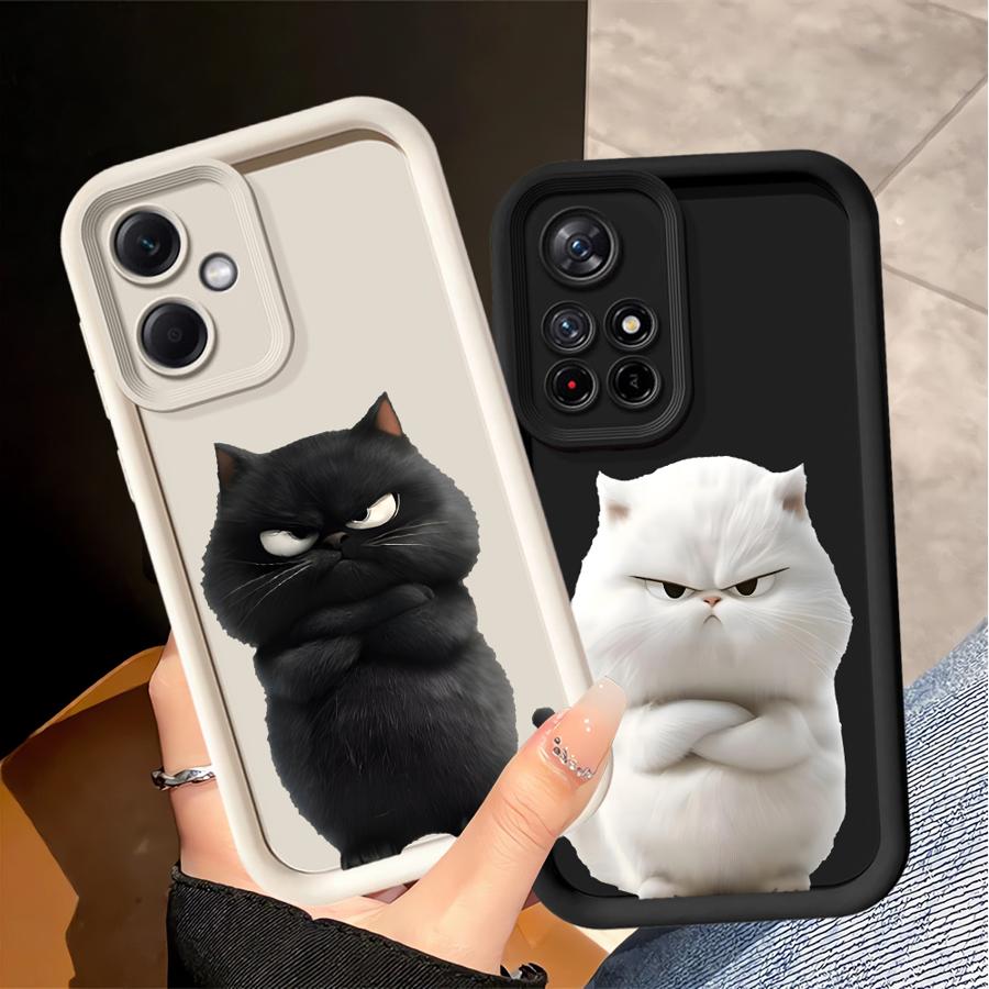 Мультяшный Черно-белый Кот Чехол для Xiaomi Poco F8 X3 NFC C61 C50 C51 X3 Pro Чехол для Телефона