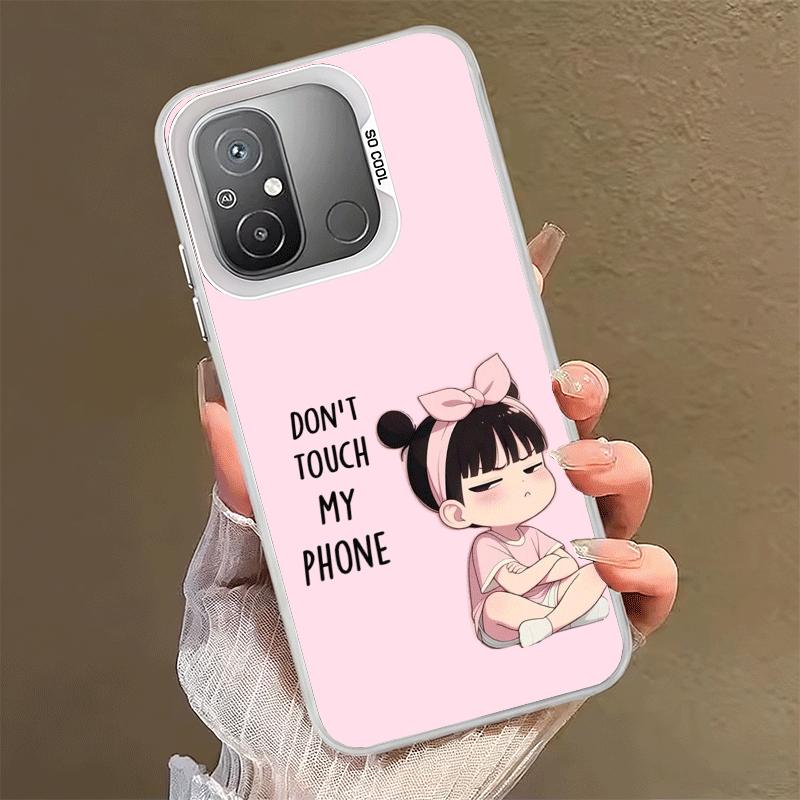 Забавный противоударный чехол для телефона Xiaomi Poco X7 X6 X5 X3 Pro F7 Ultra M8 Redmi 15C 15 14C 13C 12C 10C 13 'Не трогай мой телефон'